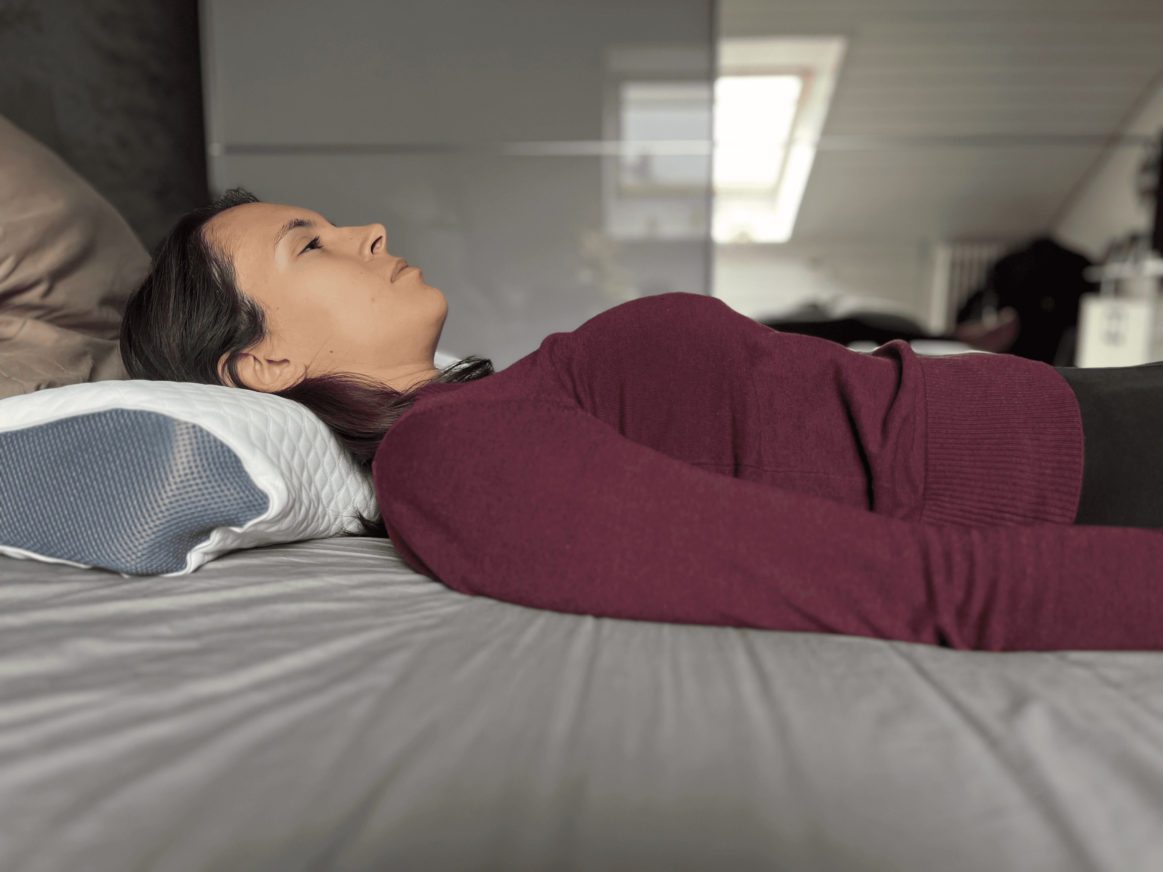 almohada Derila prueba boca arriba